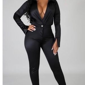 Two piece set. Top is a bodysuit